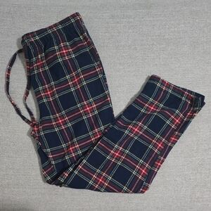 J.Crew Factory navy and red plaid flannel pajamas